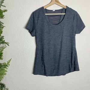🌳 Old Navy Active Short Sleeve Shirt Gray Gym M